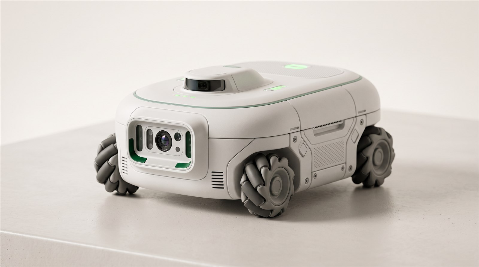 CleanBot autonomous surface-inspection robot — concept rendering