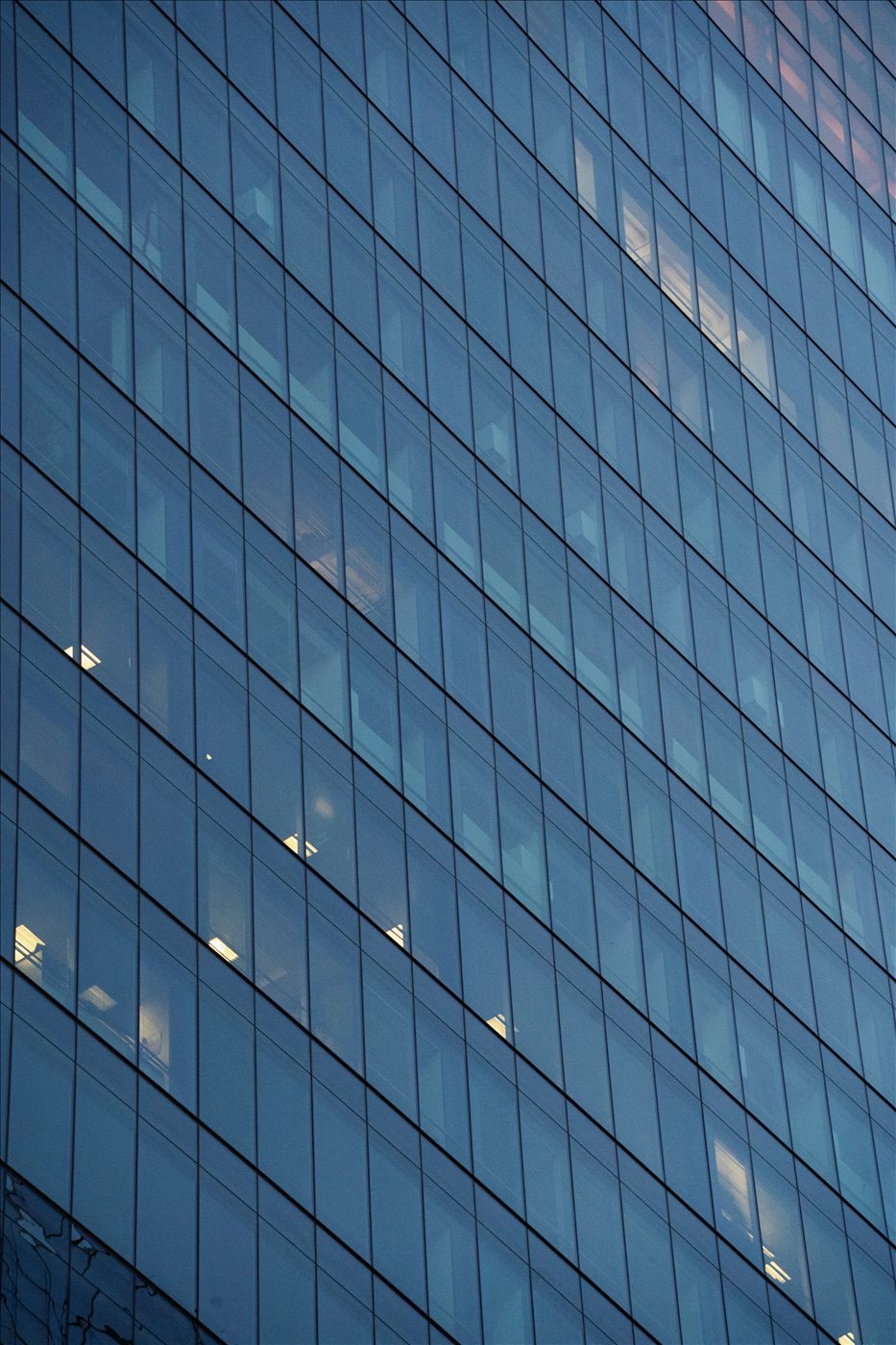 Modern glass-facade commercial office building